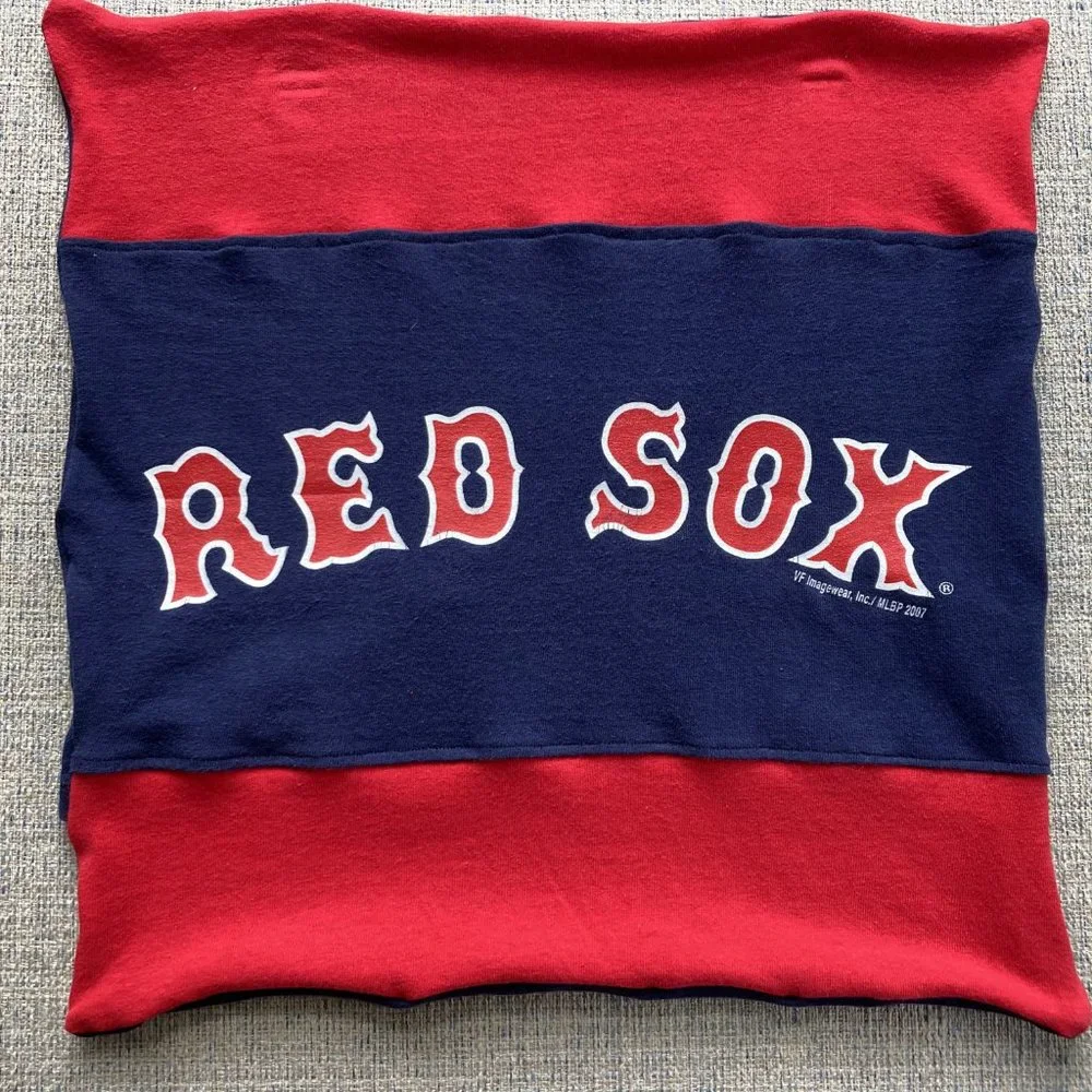 Boston Red Sox MLB baseball Handmade retro t-shirt 16x16 decorative pillow cover